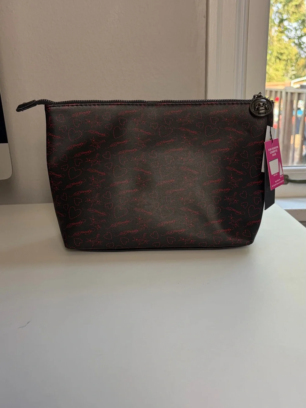 NWT Ed Hardy Bedazzled Cosmetic Pouch